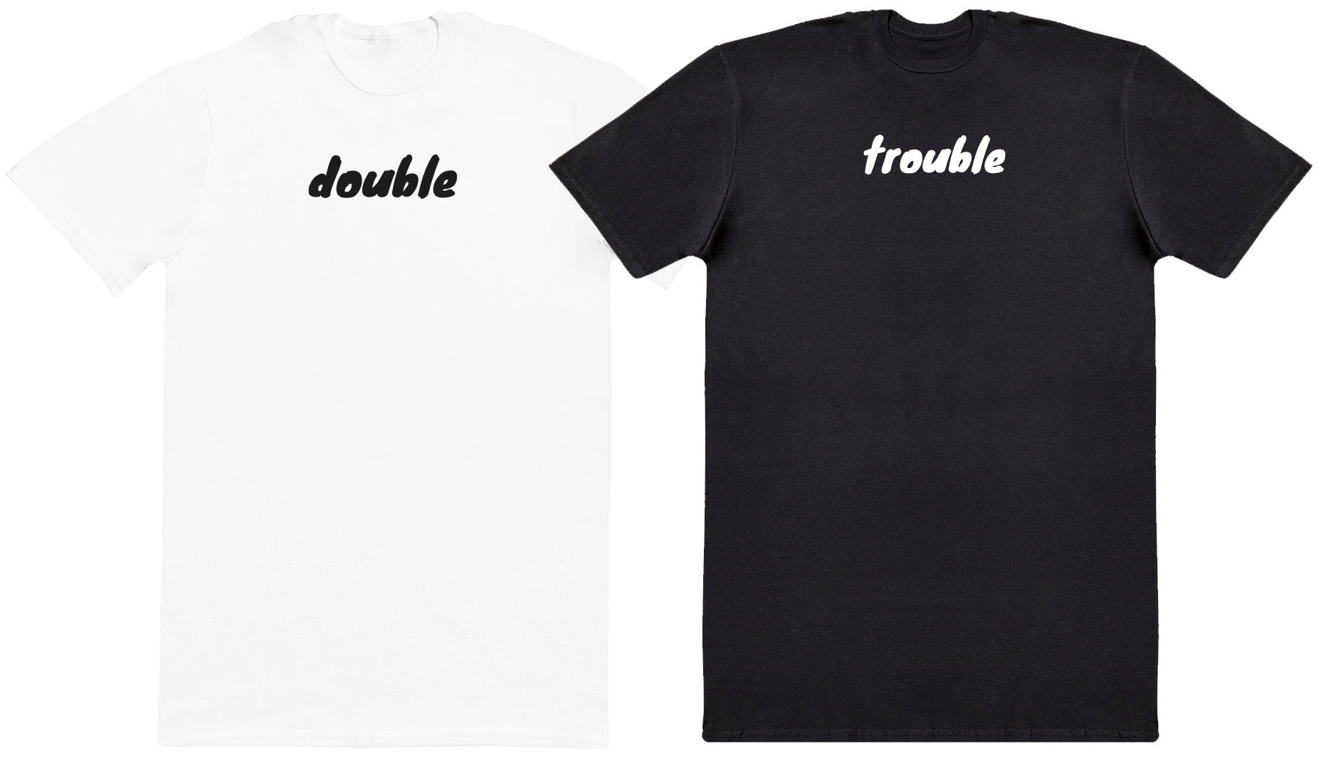 Double Trouble Matching Set - Kids Oversized Comfy & Extra Comfy T-Shirt