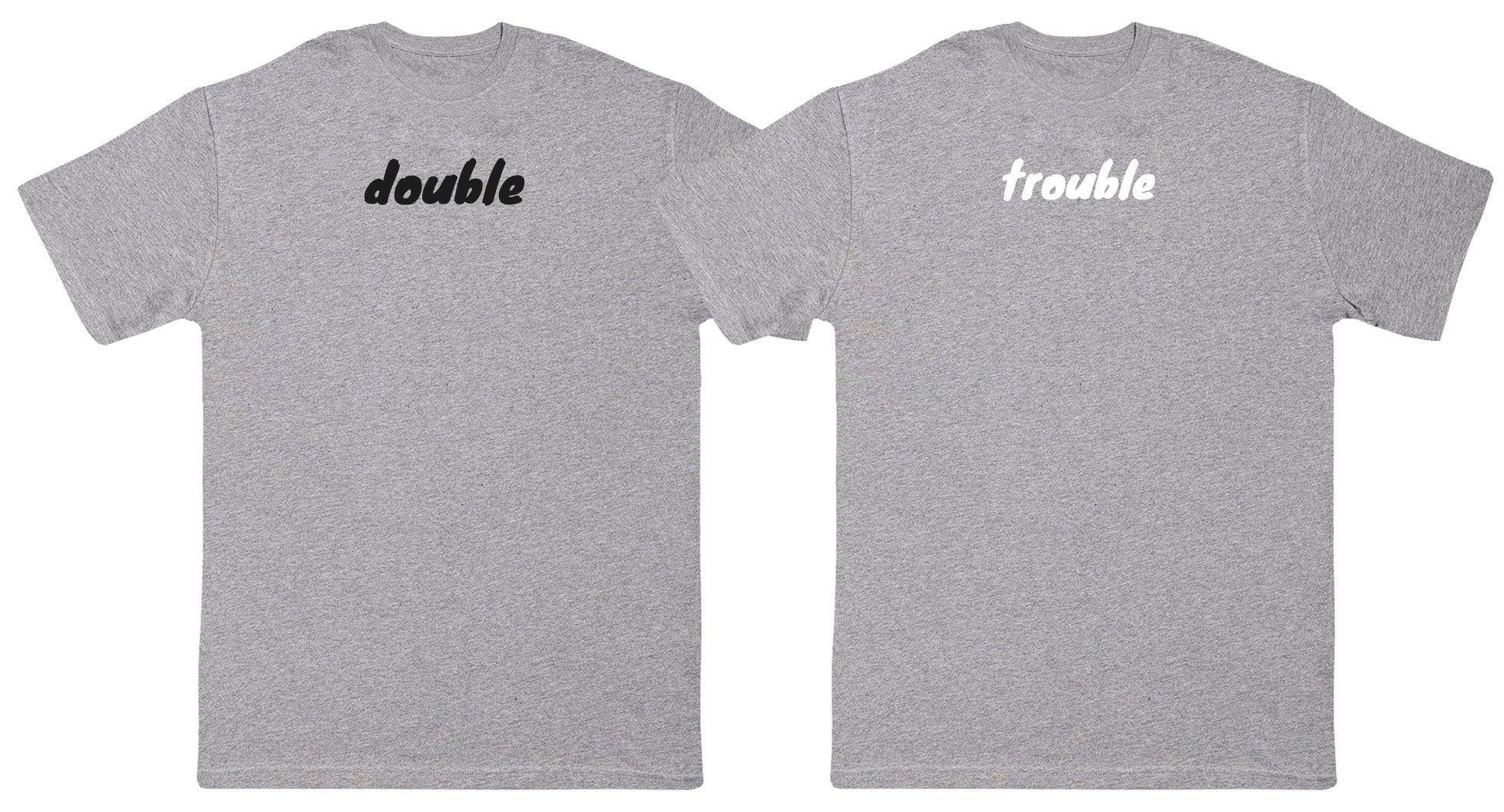 Double Trouble Matching Set - Huge Oversized Comfy Original T-Shirts