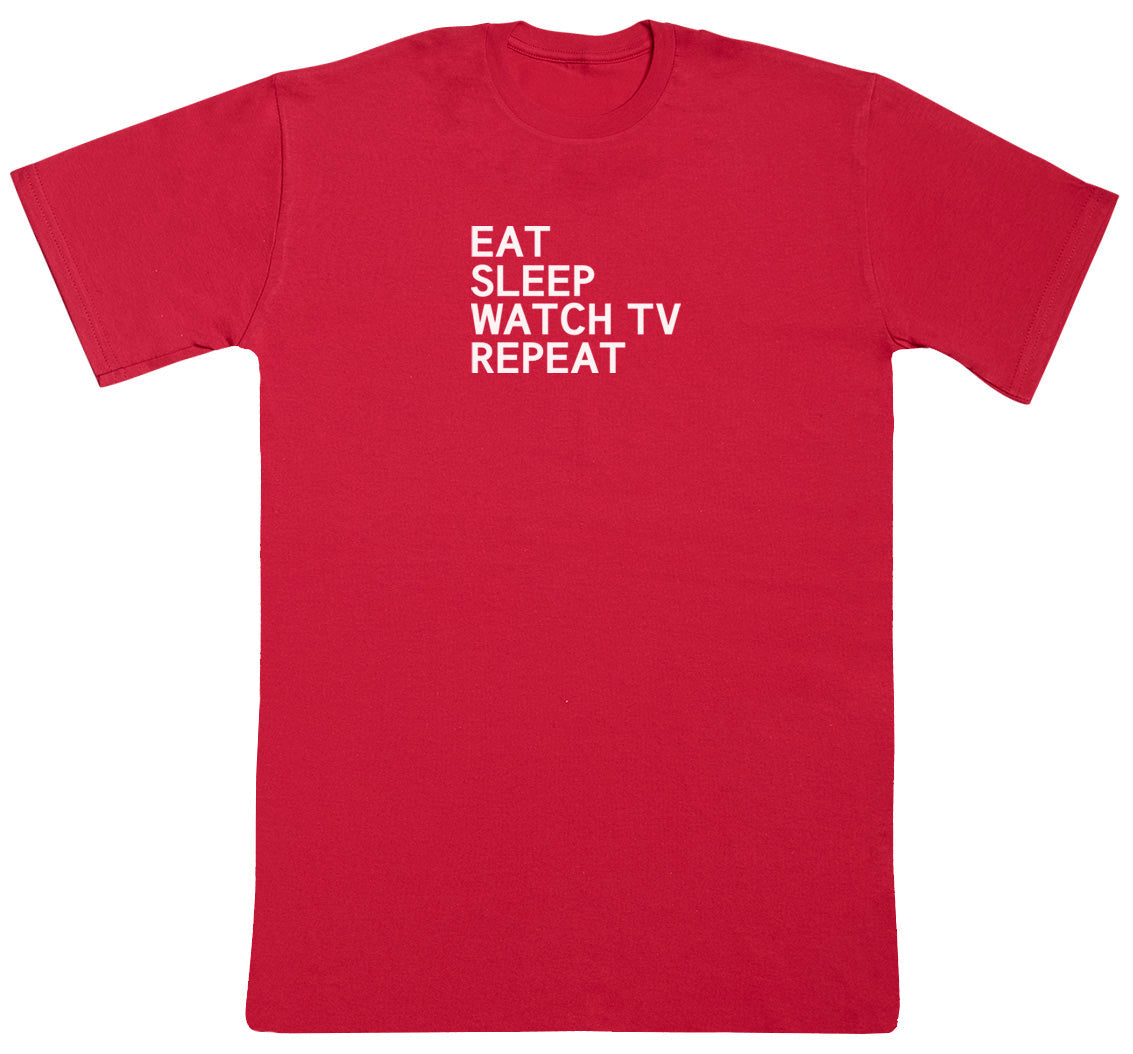 Eat Sleep Watch TV Repeat - Kids Oversized Comfy T-Shirt