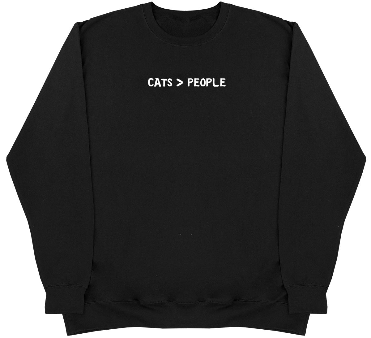 Cats Greater Than People - Kids Oversized Comfy Sweater