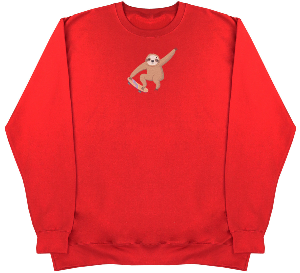 Skating Sloth - Kids Oversized Comfy Sweater