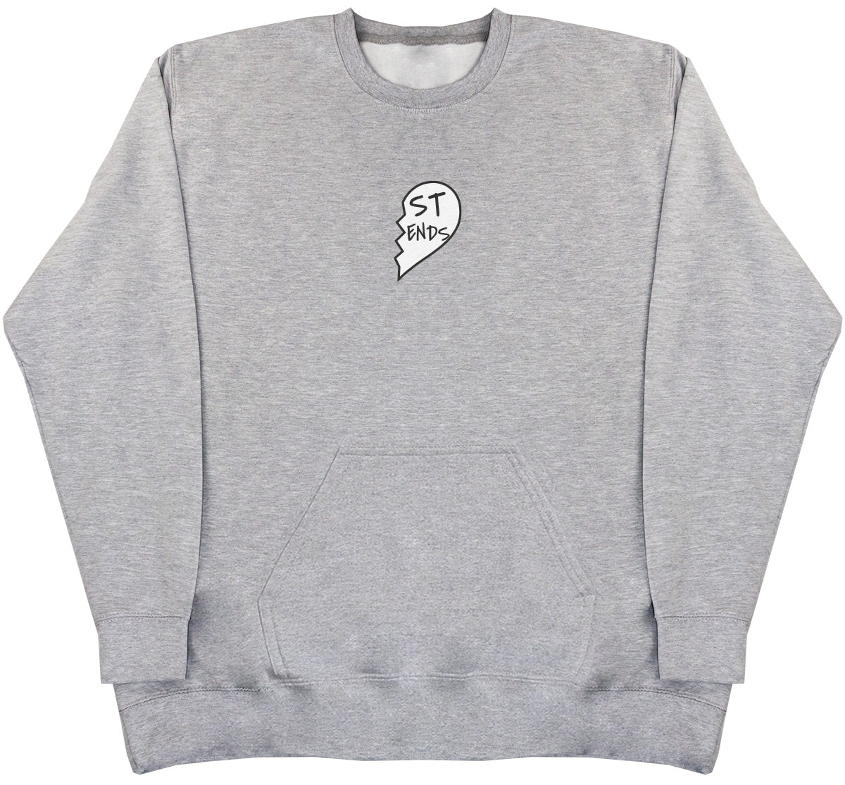 Best Friends Grey - Huge Oversized Hoodless Hoodie