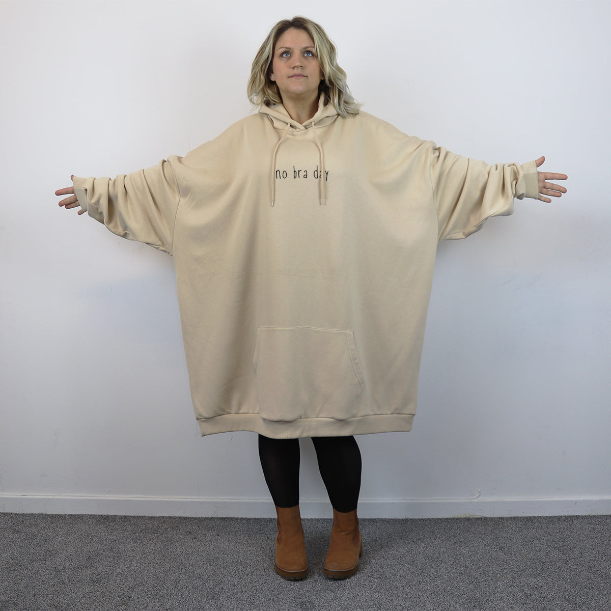 No Bra Day - New Style - Huge Size - Oversized Comfy Hoody