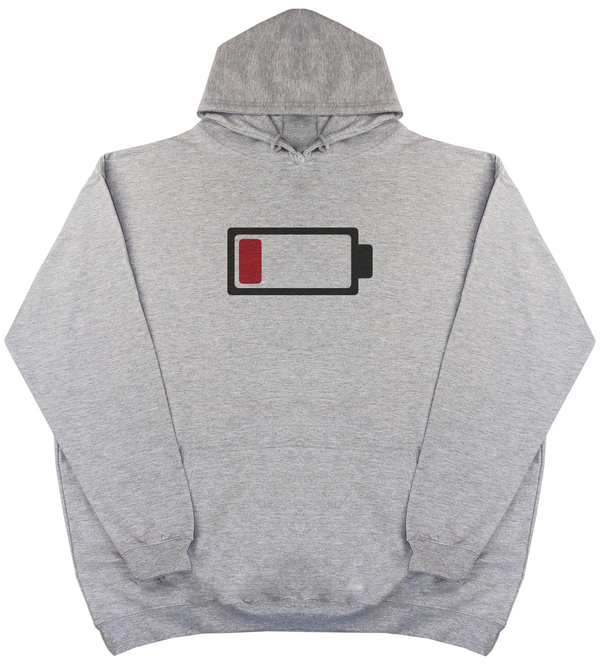 Low Battery - Huge Oversized Comfy Original Hoody