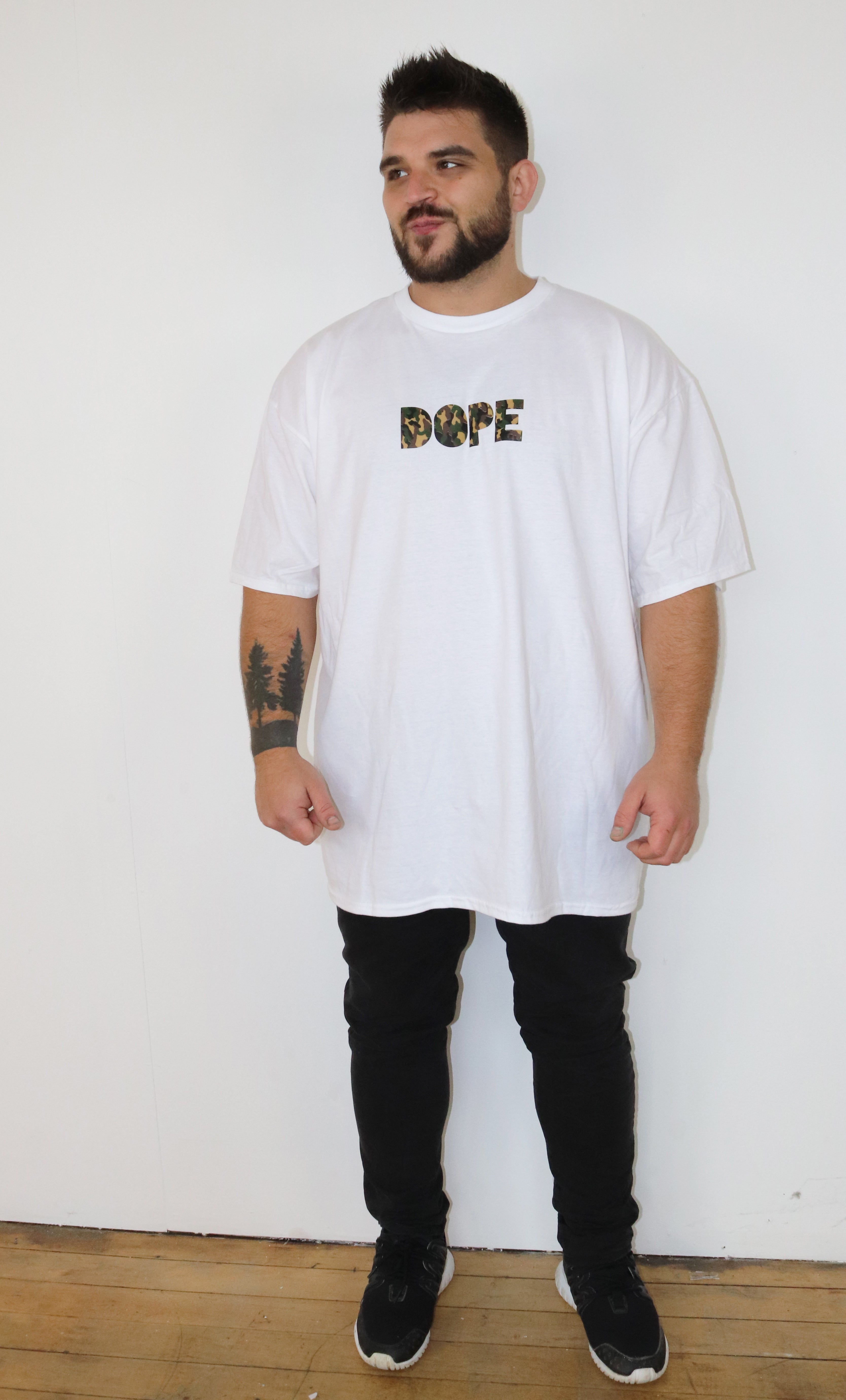 Dope - Camo Print - Huge Oversized Comfy Original T-Shirt