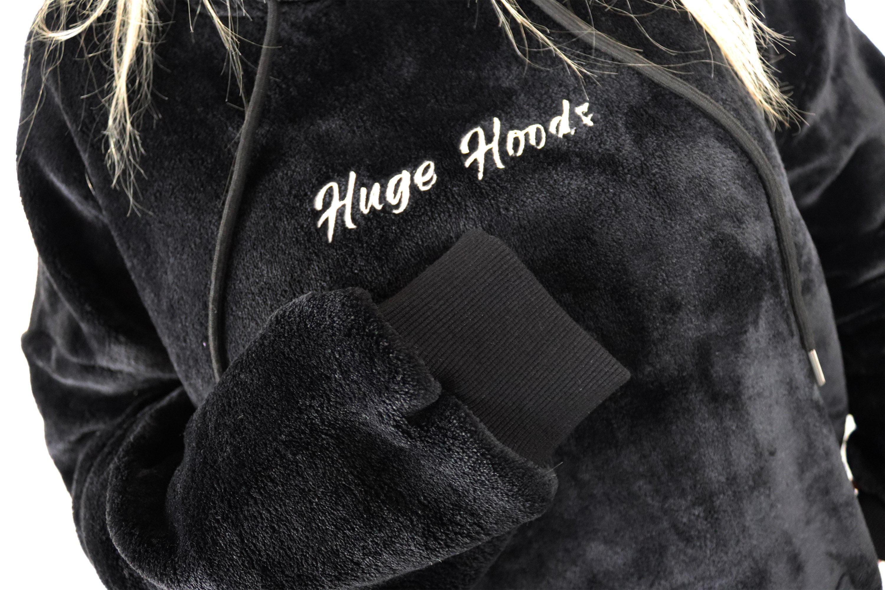 Huge Hoods Fur Black Oversized Original Hoody